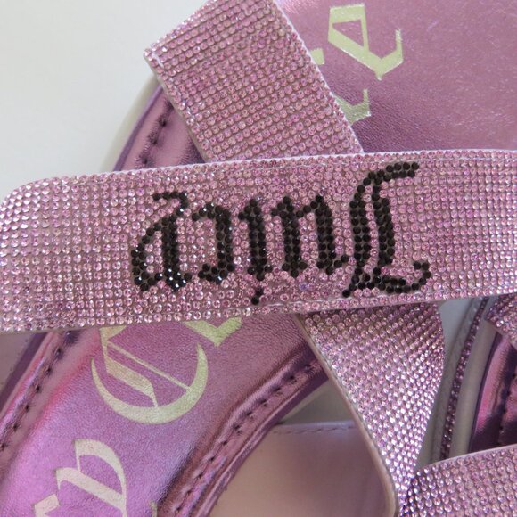 Juicy Couture Bling Lavender Slides Size 10 - Picture 3 of 7